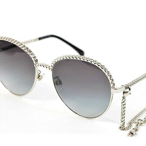 [ очень красивый товар ] Chanel солнцезащитные очки 4242 цепь имеется 