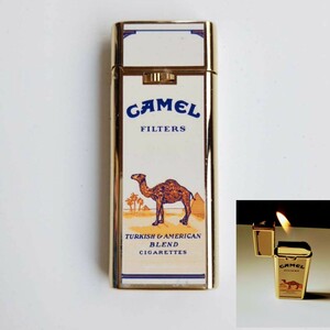 当時物／ 未使用 CAMEL ガスライター タバコ銘柄 Hadson 真鍮製 キャメル 昭和雑貨