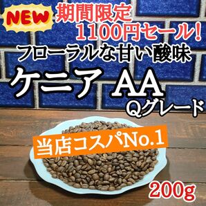 自家焙煎 コーヒー豆 注文後焙煎 ケニア AA Qグレード 200g