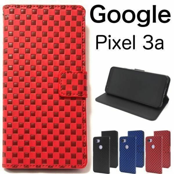 Google Pixel 3a チェックデザイン 手帳型ケース