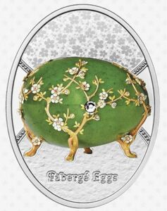 2024年ニウエ　リンゴの花「ファベルジェの卵」シリーズ プルーフ銀貨
