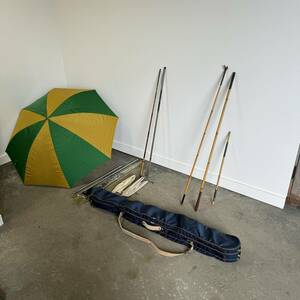 * Gifu departure ^ карась рыбалка / зонт / стержень установить / лопатка стержень 2 шт / мягкий чехол комплект / совместно / рыболовный для зонт / текущее состояние товар R6.5/31*