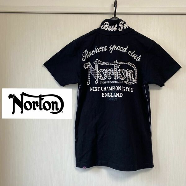 Norton 刺繍ポロシャツ　黒　Mサイズ 