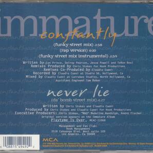 中古CD■R&B/SOUL■CDS／IMMATURE／Constantly + Never Lie／1994年■イマチュア, IMX, Marques Houstonの画像2