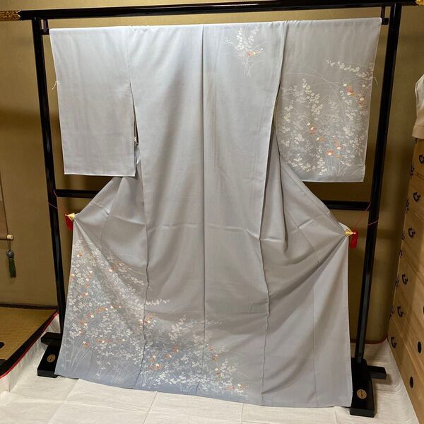 絽訪問着 正絹 未仕立て
