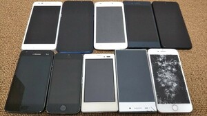 qua phone iphone Galaxy LG Xperia等 スマートフォン 10台 ジャンク品 まとめ セット