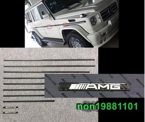 ベンツ W463 ロングボディー用 サイドモール カーボン 10P AMG　Gクラス　G320/G350/G500/G550/G63/G65/AMG