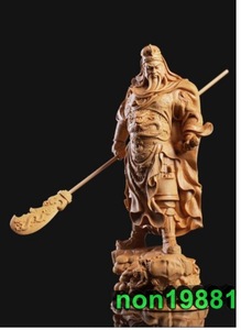 極上品 仏教工芸 精密細工 関羽像 精密彫刻 武財神 中国武将 三国志 木彫仏像 美術品