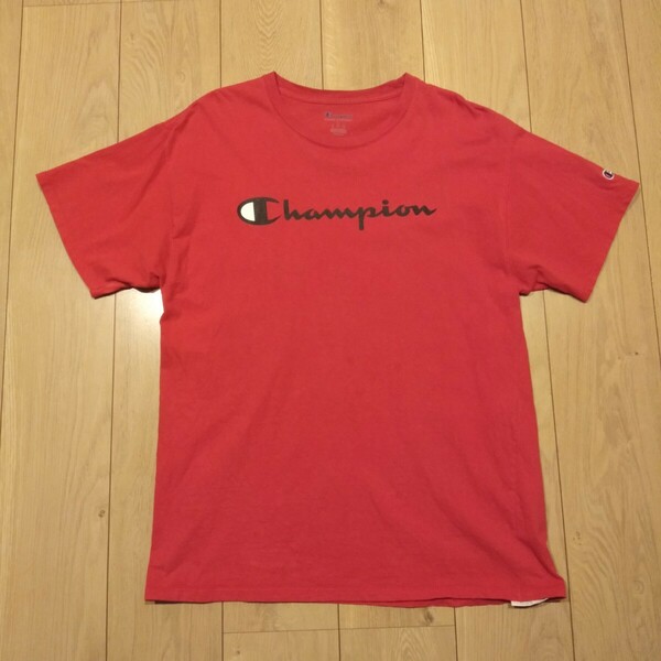 ☆USA古着卸 Lサイズ Champion チャンピオン ロゴ プリント Tシャツ 