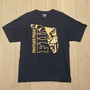 USA古着卸 Lサイズ Champion チャンピオン FIU パンサー プライド プリント Tシャツ 