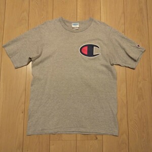 USA古着卸 Lサイズ Champion チャンピオン ワッペン ロゴ Tシャツ 