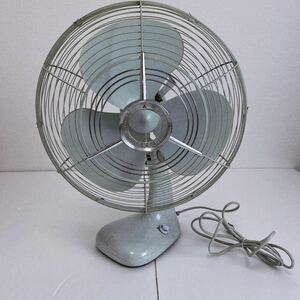 [ operation goods ][ free shipping ] Mitsubishi 3 sheets wings electric fan A.C. ELECTRIC FAN Showa Retro antique Vintage old tool 