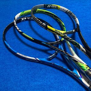 3本セット YONEX ヨネックス MIZUNO ミズノ レーザーラッシュ マッスルパワー 軟式テニスラケット ソフトテニスラケット 梱包済み同梱不可