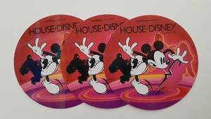 HOUSE・DISNEY（ハウス・ディズニー）　CD宣伝用ステッカー　　３枚　　2010年　　エイベックス