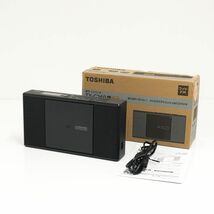 TOSHIBA 東芝 TY-C260 CDラジオ USED美品 AM FM CD再生 Bass機能搭載 スリープタイマー スリム&コンパクト ブラック 完動品 V0470_画像1