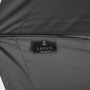 晴雨兼用日傘 LANVIN COLLECTION ランバンコレクション USED美品 ロゴ刺繍 ブラック ベージュ 遮光 グラス骨 軽量 UV 47cm A0701の画像8