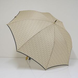 傘 ROPE ロペ USED美品 幾何学模様 シンプル 寒竹手元 細巻き 57cm A0743