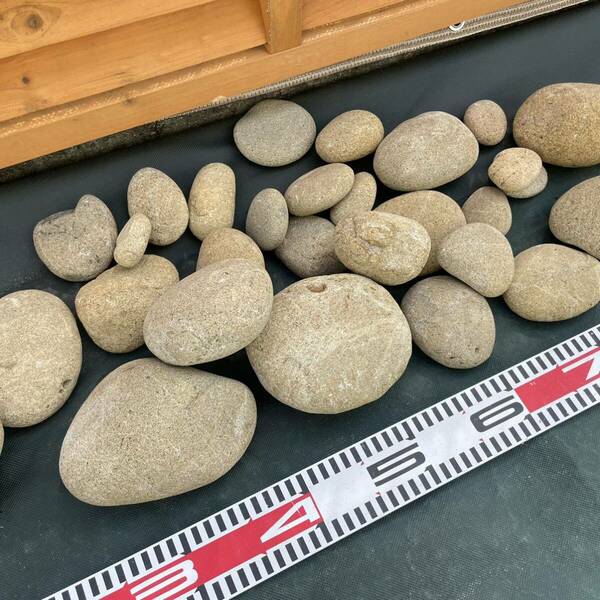 割栗石 自然石 天然石 丸石 玉石 玉砂利 ロックガーデン　みかも石