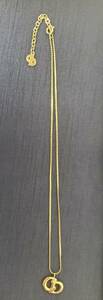 14995　クリスチャンディオール　ネックレス　ゴールド　サイズ約38cm～42cm　簡易梱包で発送