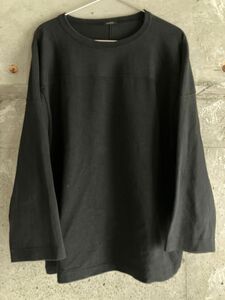 comoli 22aw フットボールT fade black tシャツ　コモリ