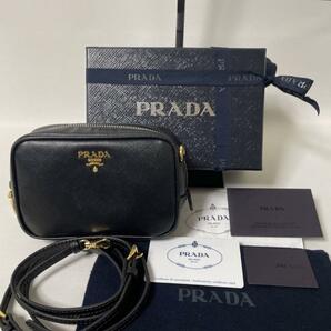 PRADA サフィアーノ ミニ ショルダーバッグ ブラック