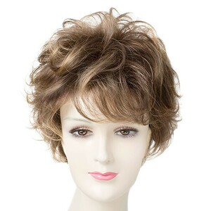  wig Short Mrs. full wig medical care for lady's for women soft wig gold . Gold Mix 89802-626a1