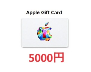 【Apple Gift Card】アップルギフトカード ギフトコード5000円【送料無料】【匿名】