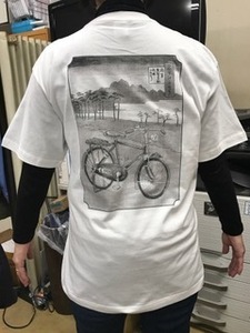 801、Tシャツ　レトロ　自転車　実用車　浮世絵調 実用車マニアの方！！