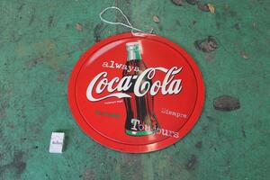 コカ・コーラ　看板　ＣＯＫＥ　コーラ　丸形　プラ看板