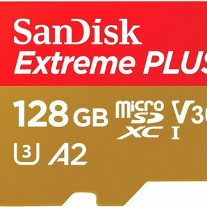 新品 未使用品 !! SanDisk Extreme Plus microSDXC 128GB アダプター付属 サンディスク エクストリームプラスの画像1