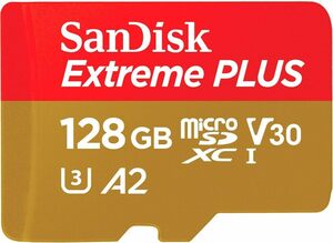  новый товар не использовался товар!! SanDisk Extreme Plus microSDXC 128GB адаптор приложен SanDisk Extreme плюс 