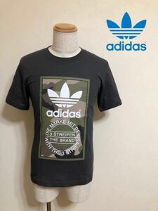 【新品】 adidas originals CAMO TEE アディダス オリジナルス カモフラージュ柄 ロゴ Tシャツ トップス 迷彩 半袖 サイズO UTIBLK DV2060