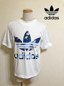 【新品】 adidas originals SSL TEE CAMO OS アディダス オリジナルス トレフォイル カモフラ ロゴ Tシャツ 白 サイズS 半袖 DX4204