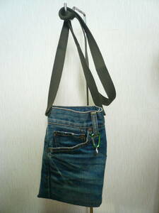 N004 * hand made *..... pouch bag remake shoulder bag used Denim *