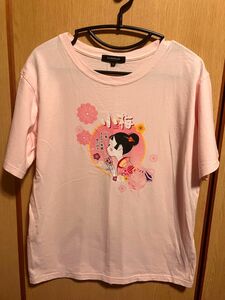 小梅ちゃん　コラボＴシャツ　半袖　ピンク　Ｌサイズ