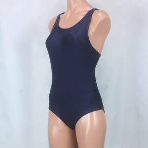 U8608*.. swimsuit woman lady's Junior navy navy blue black series One-piece 160 size plain swim swim swimming pool swim wear 