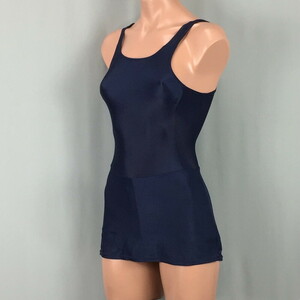 U6376*.. swimsuit woman Junior navy navy blue black series One-piece skirt 120 size swim swim swimming pool plain 