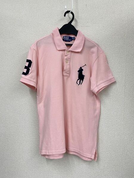 ♪ 送料無料　ポロ ラルフローレン　Polo Ralph Lauren ビックポニー ポロシャツ ピンク/ネイビー　Mサイズ