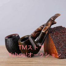 手作りの木製喫煙パイプ9MMフィルターフリュー付きタバコパイプ 取り外し可能なシガレットホルダー 特別なフェスティバル用_画像1