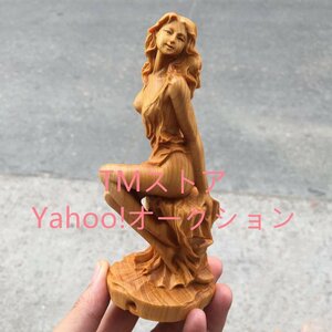 精密細工◆木彫◆美女◆女神◆ヌード◆美少女 ◆裸婦像◆女性像/彫刻工芸品/手作りデザイン/文遊びの手/置物
