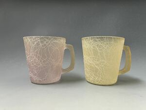 Spaghetti String Mug カラークラフト スパゲティ・ストリング・マグ ロリーポリー マグカップ 2個セット 50s ファイヤーキング FireKing