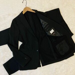 シップス セットアップ スーツ テーラードジャケット アンコン 2B ストレッチ 伸縮 ビジネス カジュアル 通年 メンズ M ブラック 黒 SHIPS