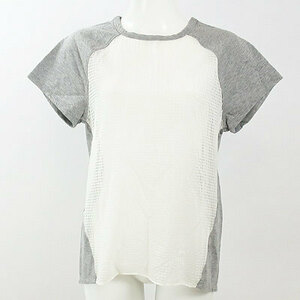  Indivi INDIVI gray short sleeves switch cut and sewn 38