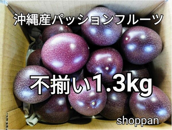 「訳あり不揃い1.3kg」沖縄産パッションフルーツ農薬不使用 農園直送 即購入歓迎！