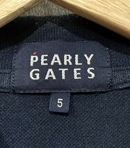 大人気！ PEARLY GATES パーリーゲイツ 89ロゴ 吸汗速乾 半袖ポロシャツ ネイビー 5サイズ メンズ ゴルフウェア ゆうパケ可 ○ 新規×_画像6