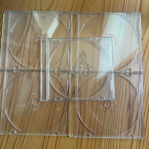 プラスチックケース クリア 透明 CDケース ホワイト まとめ売り 4点セット