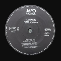 Peter Warren - Solidarity レコード LP JAPO Free Jazz_画像4