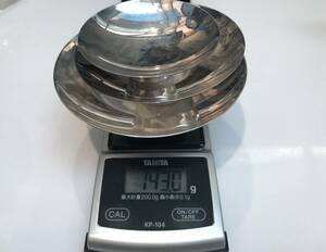 * original silver sake cup national flag Mark large middle small 3 piece collection together 143 gram memory . have *