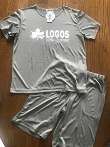 上下セット ルームウェア パジャマ 部屋着 ハーフパンツ 半袖Tシャツ　M ロゴス　LOGOS 吸水速乾　ドライ