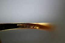 絶品 英国 1987年 ゴールド リング レディース 指輪 ビンテージ 天然ベリル エメラルド 純金 純金率375 宝石 鑑定書付 ジュエリー J17_画像4